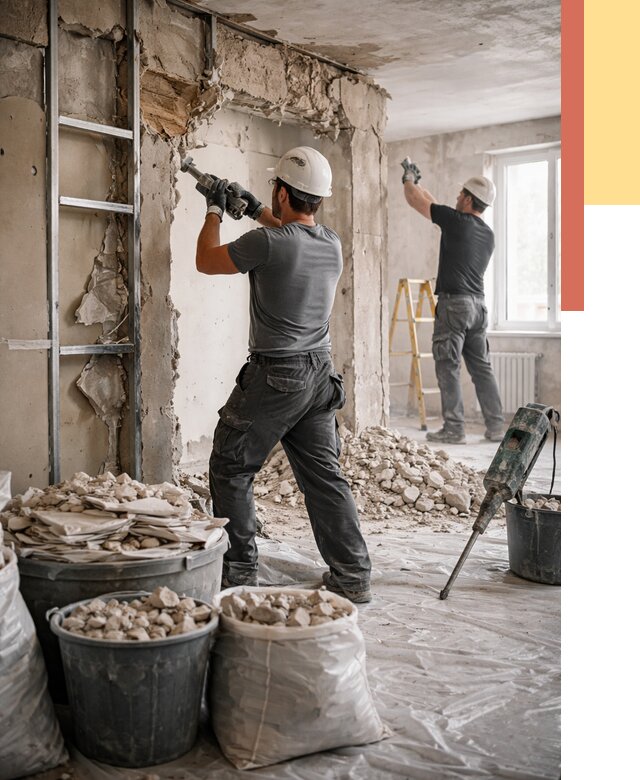 Демонтажные работы в Петрозаводске от 2741 руб. — услуги и цена под ключ | ОТДЕЛОЧНИК-Птр