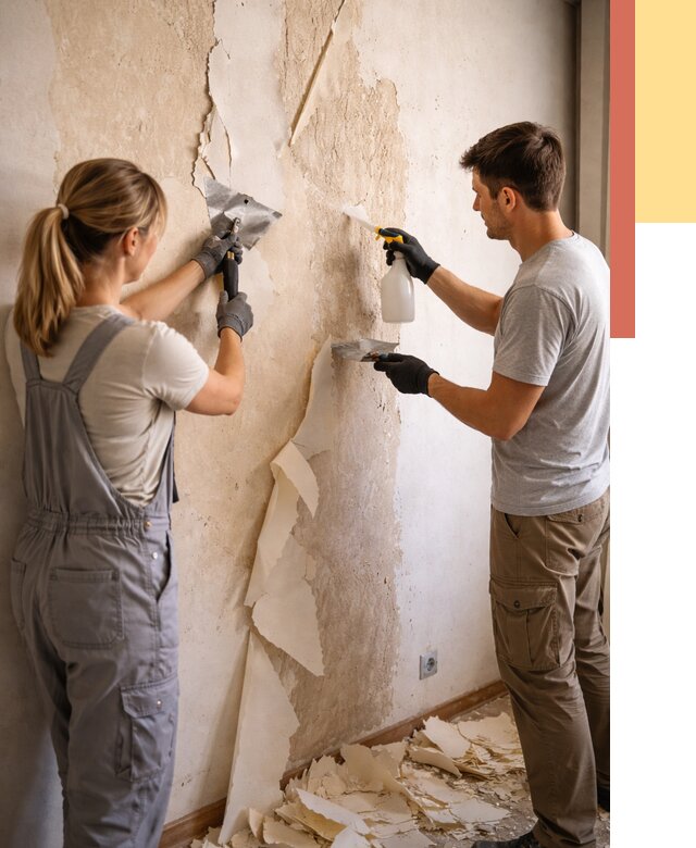 Снятие старых обоев в Петрозаводске от 5329 руб. под ключ недорого | ОТДЕЛОЧНИК-Птр