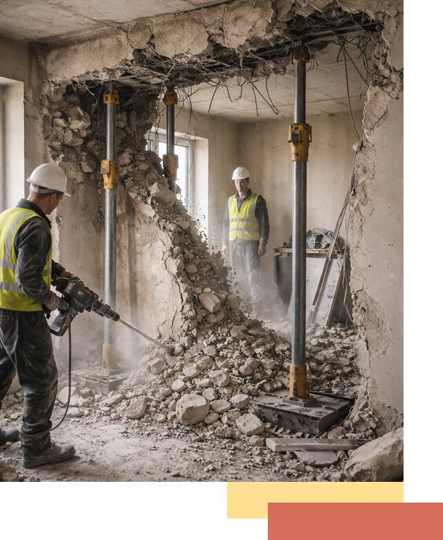 Снос несущих стен в Петрозаводске с гарантией безопасности и качества