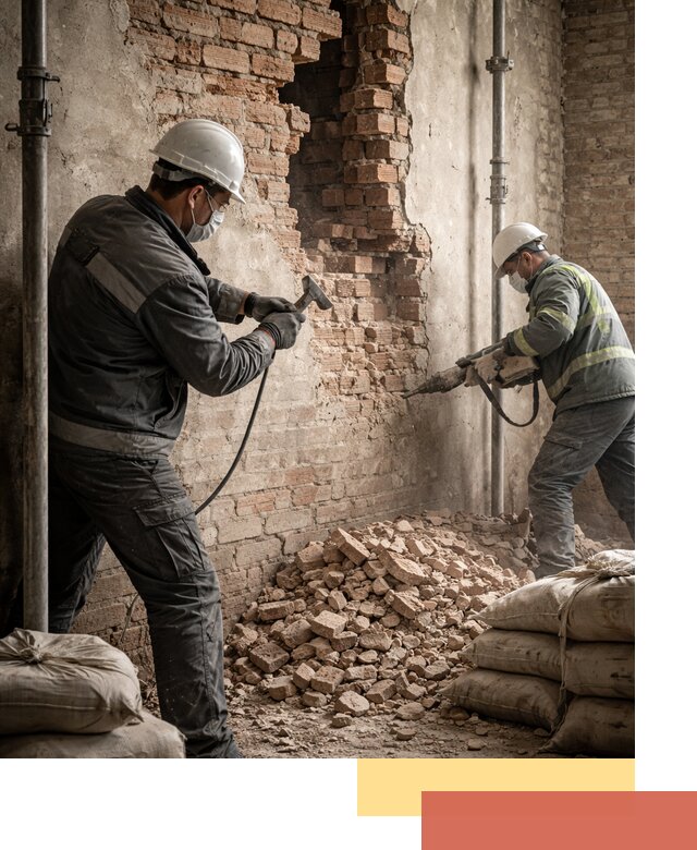 Демонтаж кирпичных стен в Петрозаводске быстро и безопасно