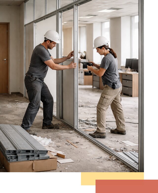 Демонтаж алюминиевых перегородок в Петрозаводске быстро и аккуратно