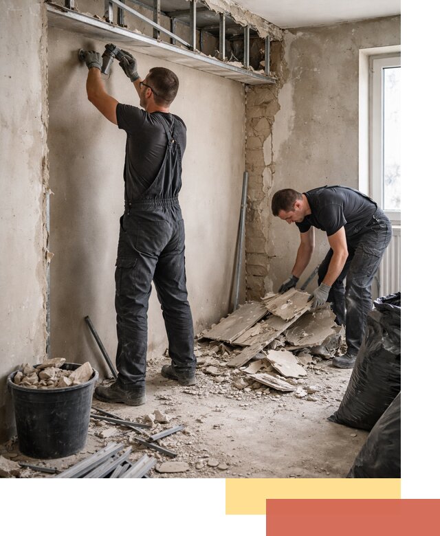 Демонтаж короба из гипсокартона в Петрозаводске быстро и аккуратно