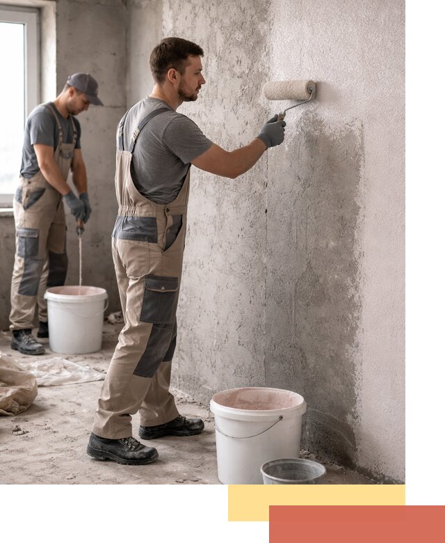 Нанесение бетоноконтакта на стены в Петрозаводске для последующей отделки