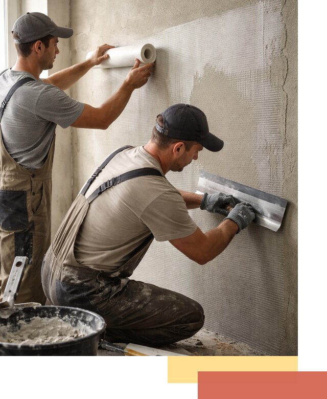 Армирование стен стеклосеткой в Петрозаводске для прочной отделки