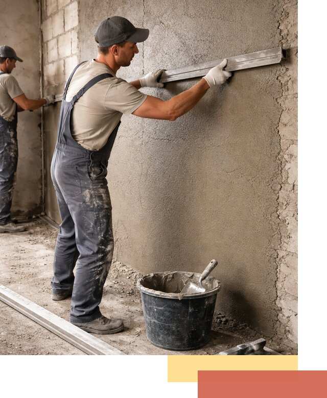 Штукатурка стен цементно-песчаная в Петрозаводске профессионально