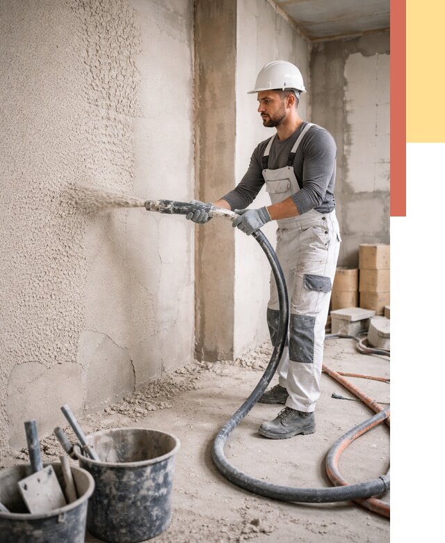 Машинная штукатурка стен в Петрозаводске под ключ от 6598 руб./м2 | ОТДЕЛОЧНИК-Птр