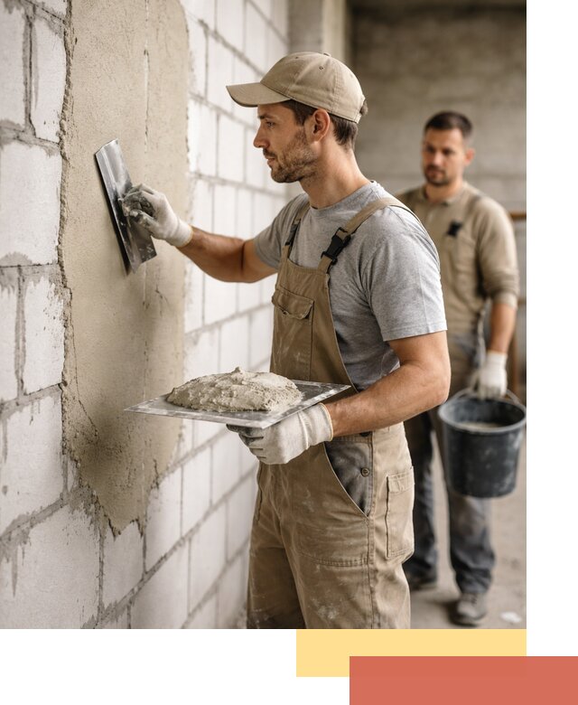 Штукатурка стен из газобетона в Петрозаводске под ключ