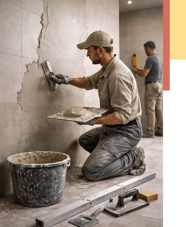 Штукатурка стен в ванной в Петрозаводске от 4568 руб./м² — выравнивание под ключ | ОТДЕЛОЧНИК-Птр