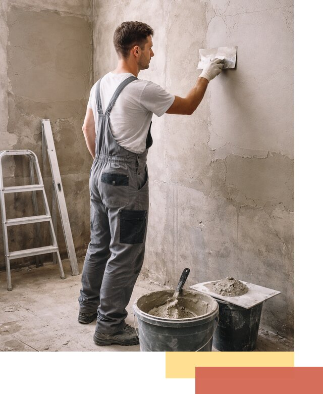 Штукатурка стен в ванной под ключ в Петрозаводске