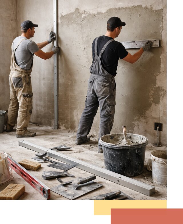 Профессиональная штукатурка стен под плитку в Петрозаводске