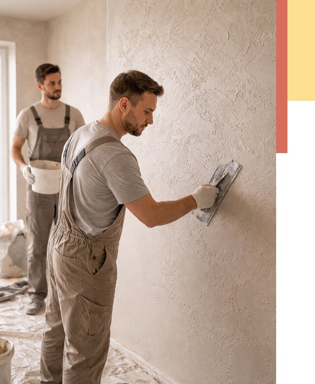 Фактурная штукатурка стен в Петрозаводске от 4263 руб./м² — заказать под ключ | ОТДЕЛОЧНИК-Птр