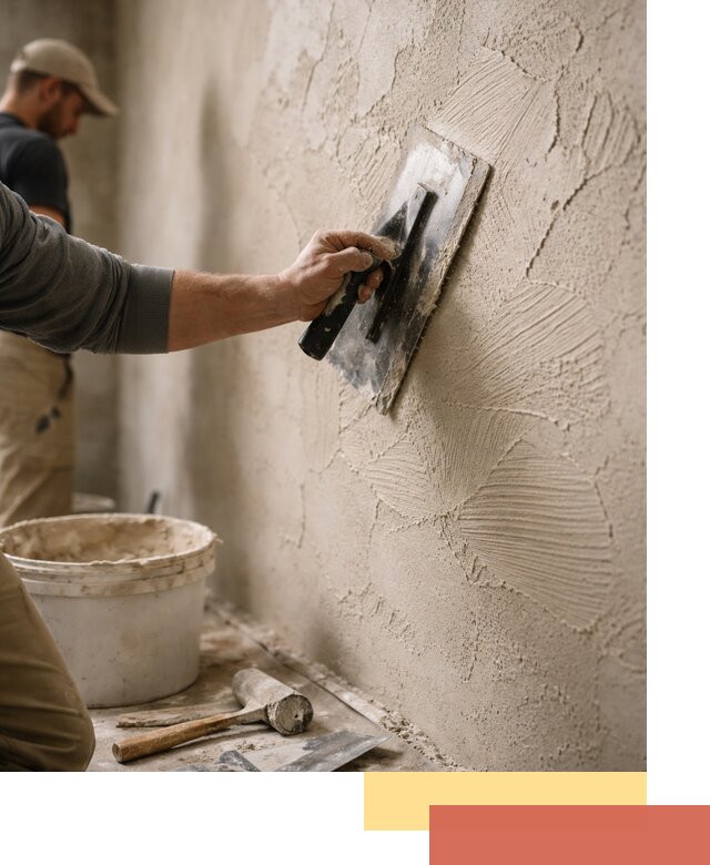 Фактурная штукатурка стен в Петрозаводске — монтаж, отделка, реставрация