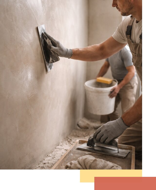 Нанесение марокканской штукатурки таделакт в Петрозаводске