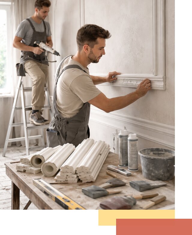 Монтаж лепнины на стены в Петрозаводске профессионально и качественно