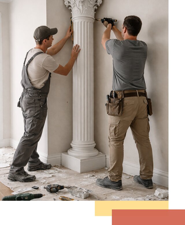 Установка декоративных колонн в Петрозаводске под ключ