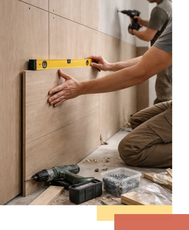 Профессиональный монтаж МДФ панелей на стены в Петрозаводске