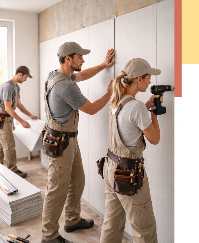 Монтаж ПВХ панелей на стены в Петрозаводске от 457 руб/м2 — быстро и недорого | ОТДЕЛОЧНИК-Птр