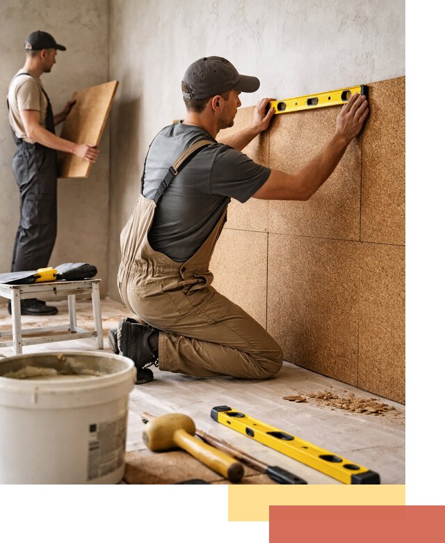 Монтаж пробковых панелей на стены в Петрозаводске быстро и качественно