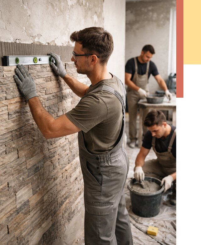 Монтаж искусственного камня в Петрозаводске от 4568 руб. под ключ | ОТДЕЛОЧНИК-Птр