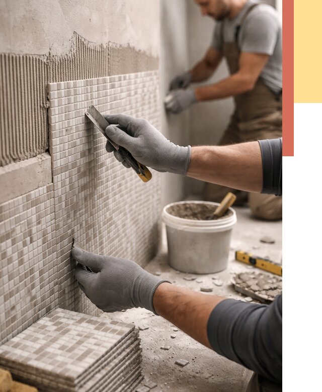 Облицовка стен мозаикой в Петрозаводске от 3248 руб/м2 — укладка мозаики на стены | ОТДЕЛОЧНИК-Птр