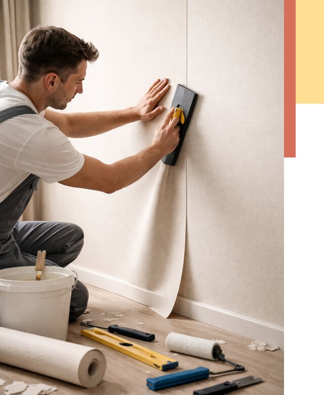 Поклейка виниловых обоев в Петрозаводске от 4568 руб. | Быстро и недорого — ОТДЕЛОЧНИК-Птр