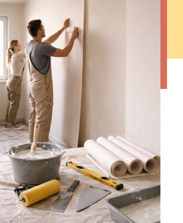 Поклейка бумажных обоев в Петрозаводске от 5583 руб./м2 — быстро и недорого | ОТДЕЛОЧНИК-Птр