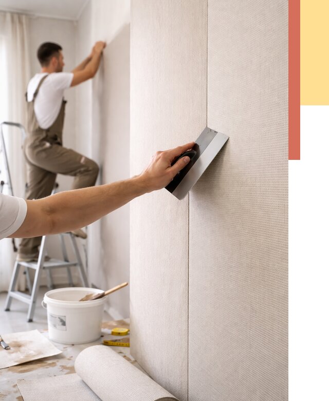 Поклейка текстильных обоев в Петрозаводске от 4568 руб. под ключ | ОТДЕЛОЧНИК-Птр