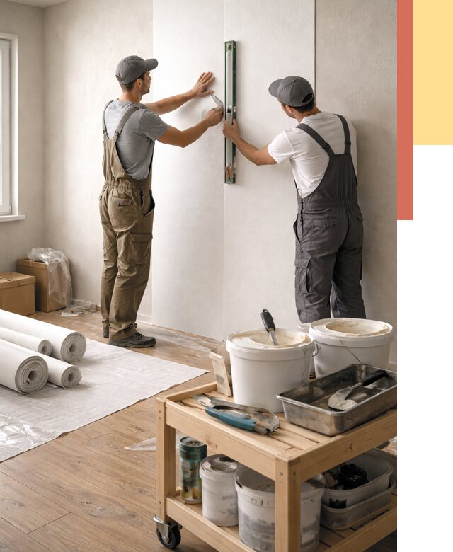 Поклейка стеклообоев в Петрозаводске от 6598 руб. за м2 — быстро и недорого | ОТДЕЛОЧНИК-Птр