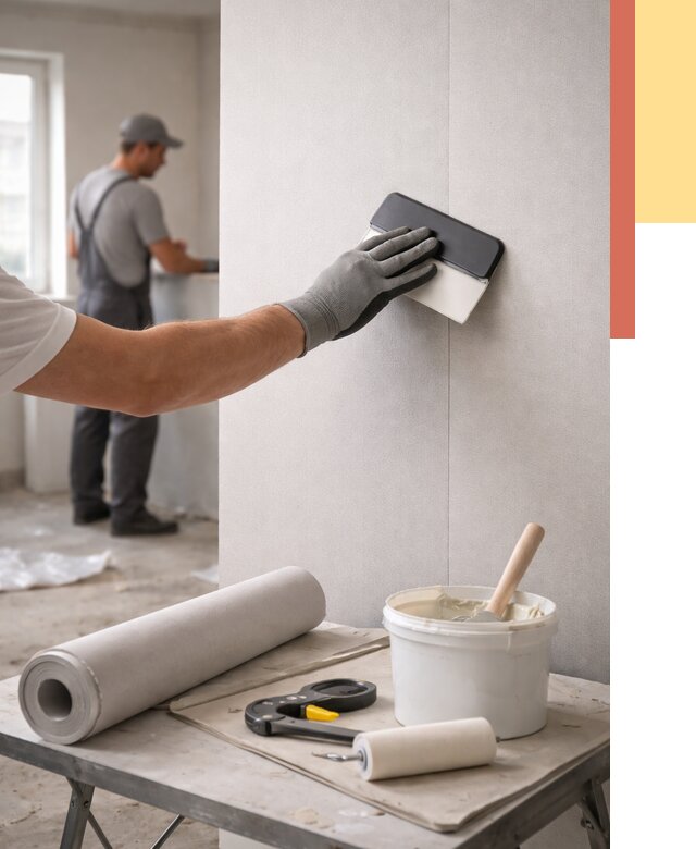 Поклейка обоев под покраску в Петрозаводске от 3553 руб. за м2 | ОТДЕЛОЧНИК-Птр