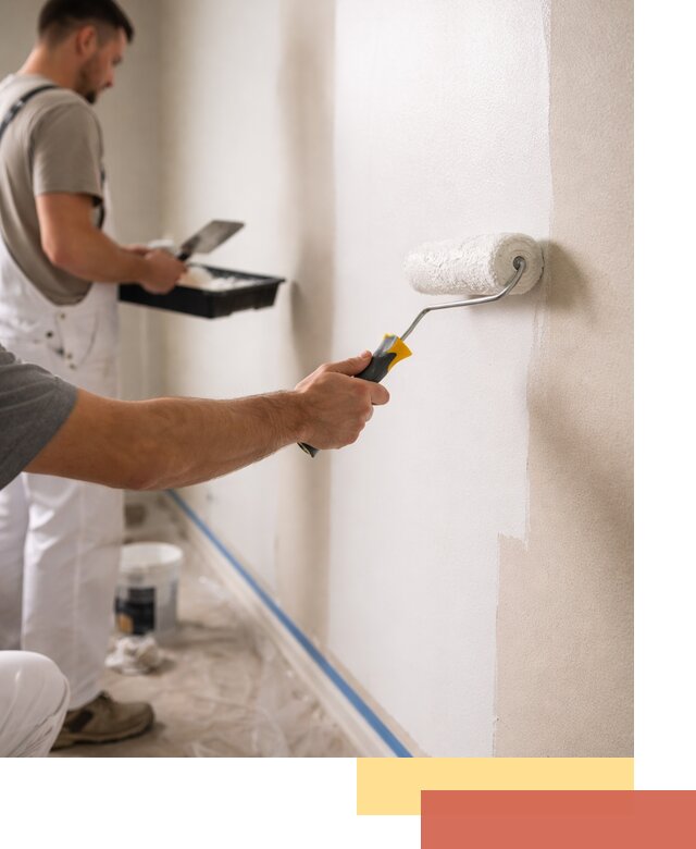 Покраска стен акриловой краской профессионально в Петрозаводске