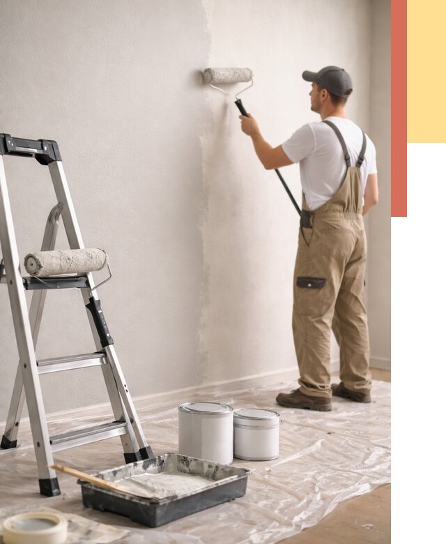 Покраска стен латексной краской в Петрозаводске от 4568 руб. за м2 | ОТДЕЛОЧНИК-Птр