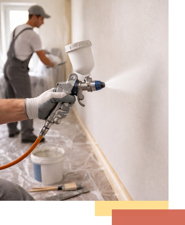 Покраска стен краскопультом в Петрозаводске быстро и качественно