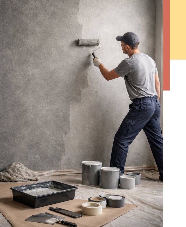 Покраска стен под бетон в Петрозаводске от 660 руб. за м2 — быстро и недорого | ОТДЕЛОЧНИК-Птр