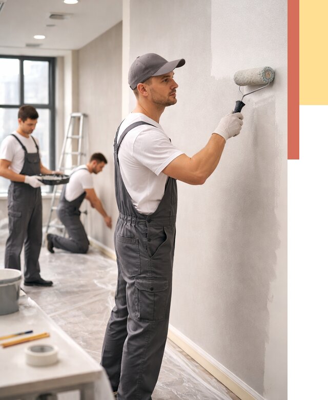 Покраска стен в офисе в Петрозаводске от 8628 руб. — быстро и недорого | ОТДЕЛОЧНИК-Птр