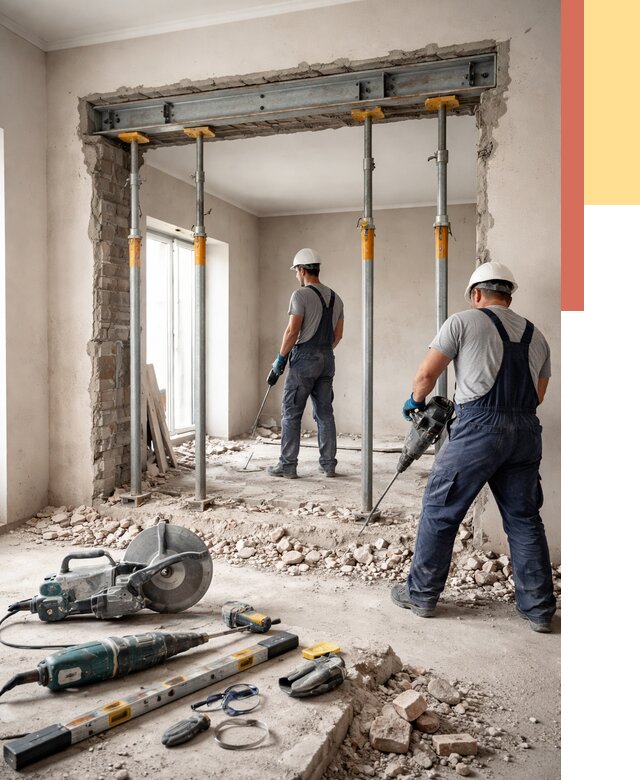 Прорезка проема в стене в Петрозаводске от 4568 руб. — быстро и недорого | ОТДЕЛОЧНИК-Птр