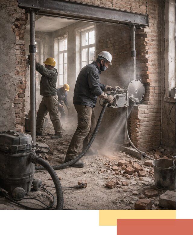 Прорезка проема в стене под дверной или оконный проем в Петрозаводске