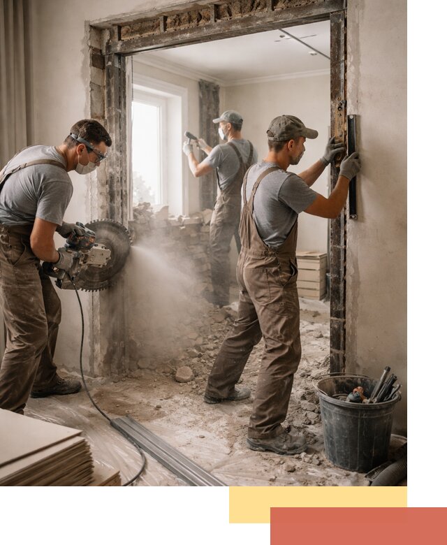 Расширение дверного проема под установку новой двери в Петрозаводске