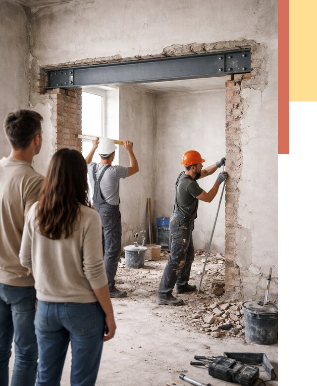 Усиление проема в стене в Петрозаводске от 9643 руб. — усиление дверного проема металлоконструкцией | ОТДЕЛОЧНИК-Птр