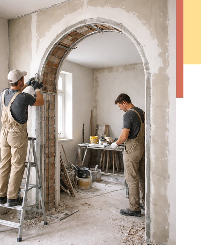 Устройство арочного проема в Петрозаводске от 9643 руб. под ключ — быстро и недорого | ОТДЕЛОЧНИК-Птр