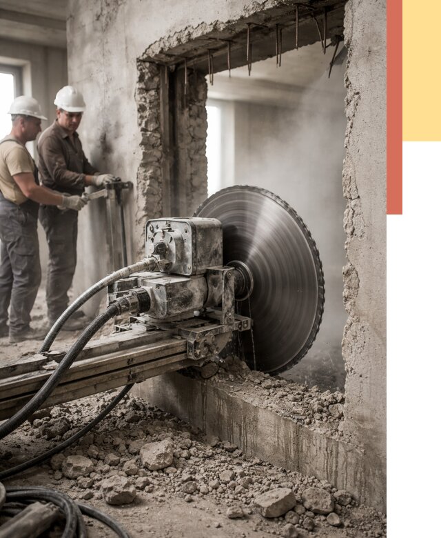 Алмазная резка проемов в Петрозаводске от 4568 руб. быстро и недорого | ОТДЕЛОЧНИК-Птр