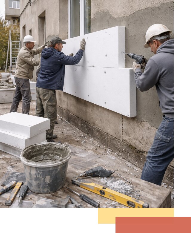 Утепление наружных стен пенопластом в Петрозаводске