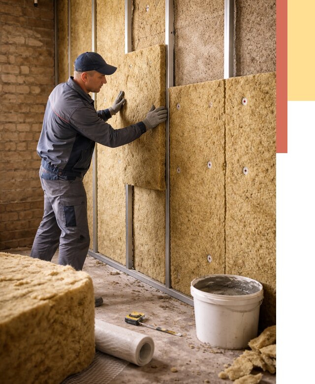 Утепление стен минватой в Петрозаводске от 1370 руб./м2 — недорого и быстро | ОТДЕЛОЧНИК-Птр