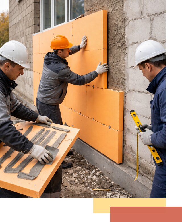 Утепление фасада пеноплексом под ключ в Петрозаводске