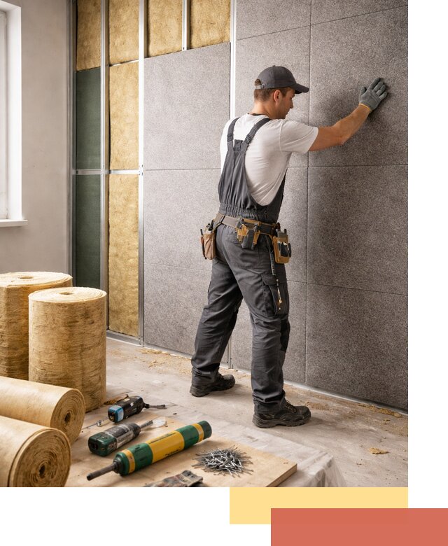 Профессиональная шумоизоляция стен в Петрозаводске для квартиры и офиса