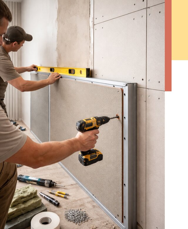 Шумоизоляция стен панелями ЗИПС в Петрозаводске от 2233 руб./м² под ключ | ОТДЕЛОЧНИК-Птр