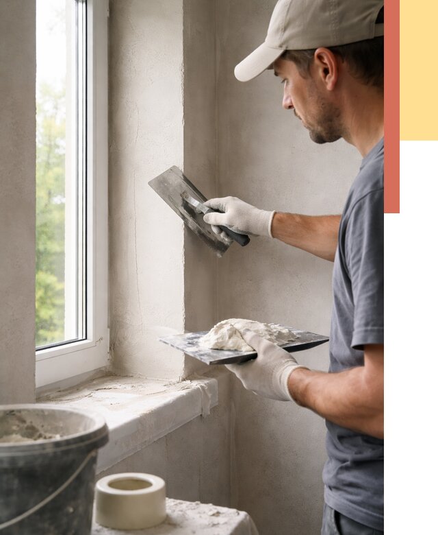 Штукатурка откосов в Петрозаводске от 4568 руб/м² — услуги и выравнивание под ключ | ОТДЕЛОЧНИК-Птр