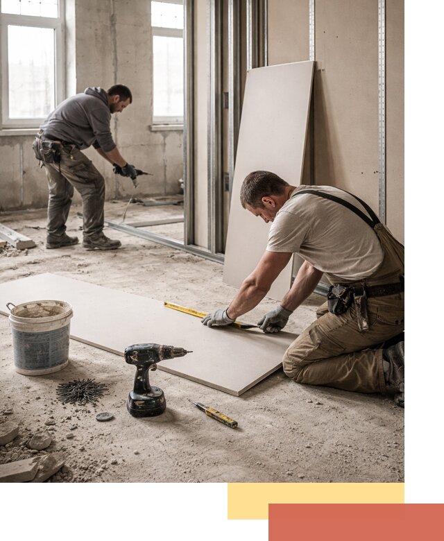 Кладка перегородок из ПГП под ключ в Петрозаводске