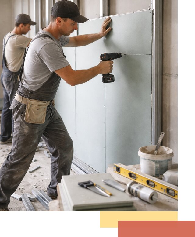 Кладка влагостойких перегородок ПГП в Петрозаводске