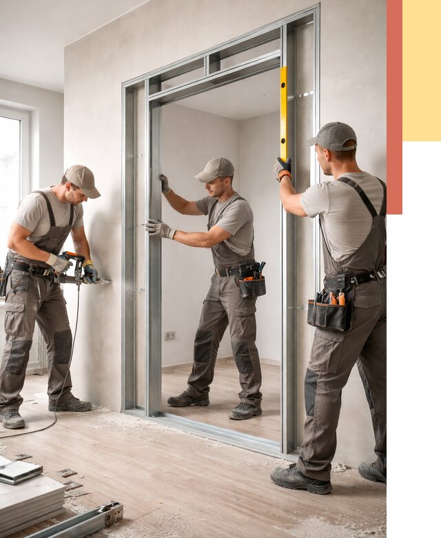 Устройство дверного проема в перегородке в Петрозаводске от 4568 руб. под ключ | ОТДЕЛОЧНИК-Птр