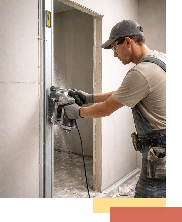 Устройство дверного проема в перегородке в Петрозаводске